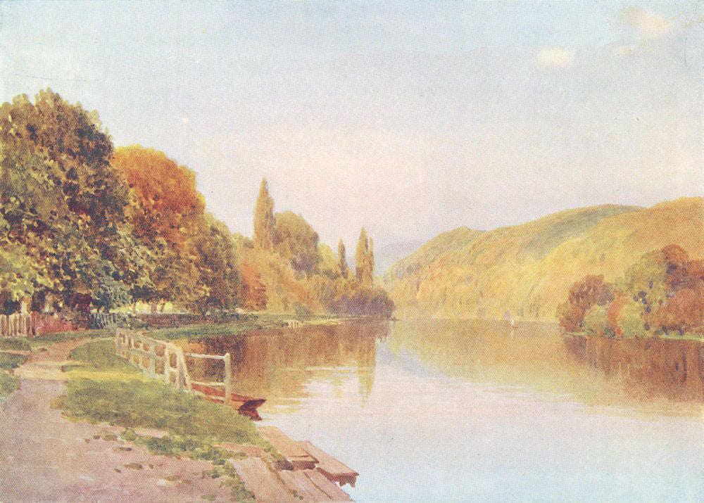 Cliveden woods, near Maidenhead, Buckinghamshire by Sutton Palmer 1920 print